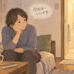 お風呂に入りたくない人の気持ちを考える支援場面のイラスト